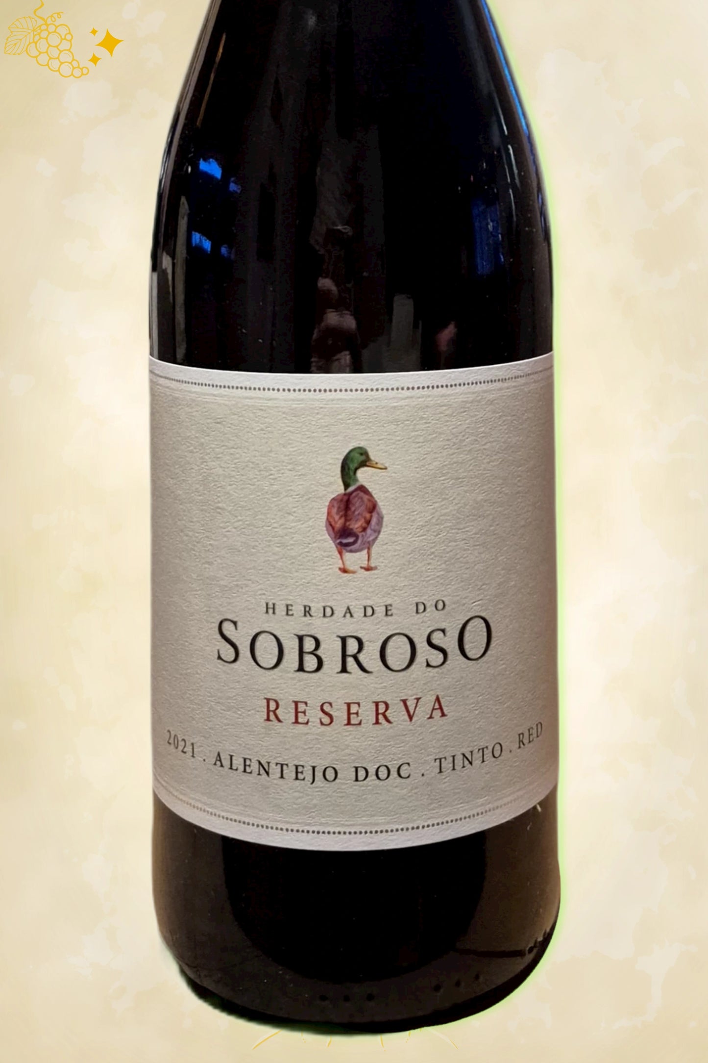 Label zoom: Herdade do Sobroso - Reserva Branco (2023) – logo en tekst scherp zichtbaar