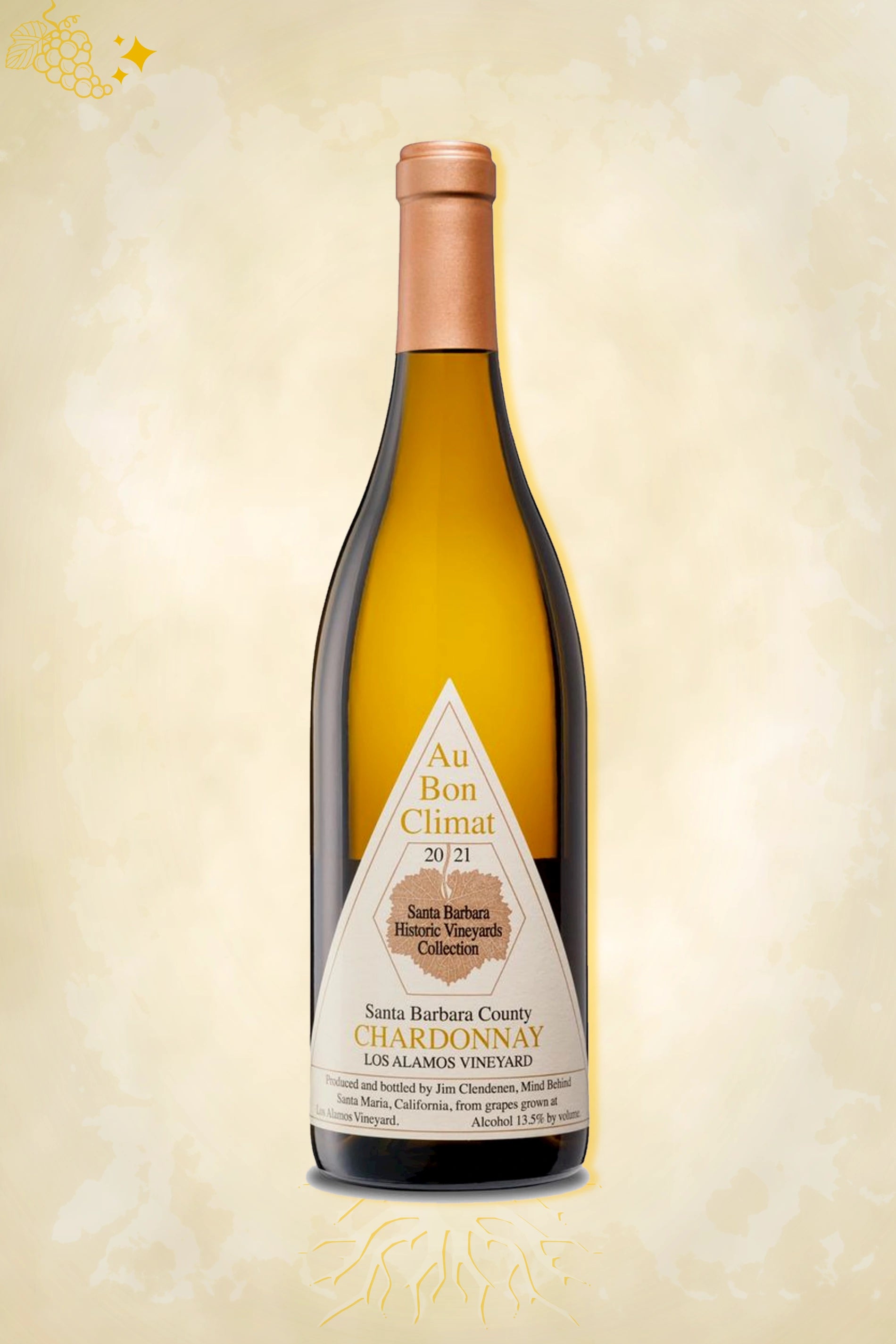 Authentieke witte wijn – Au Bon Climat - Chardonnay Los Alamos Vineyard (2021) uit Central Coast