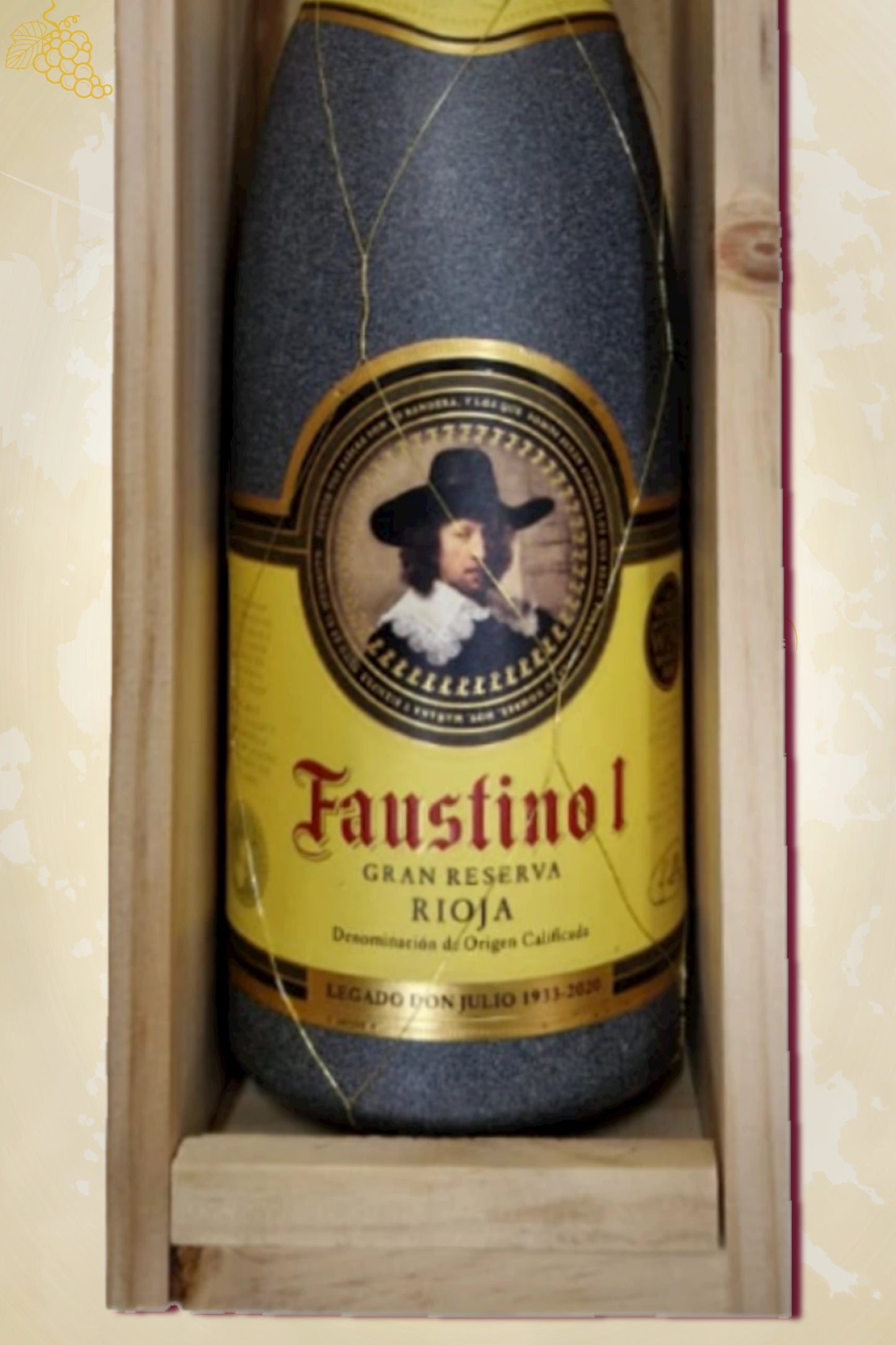 Close-up etiket Faustino I Gran Reserva 2016 – Rioja Gran Reserva