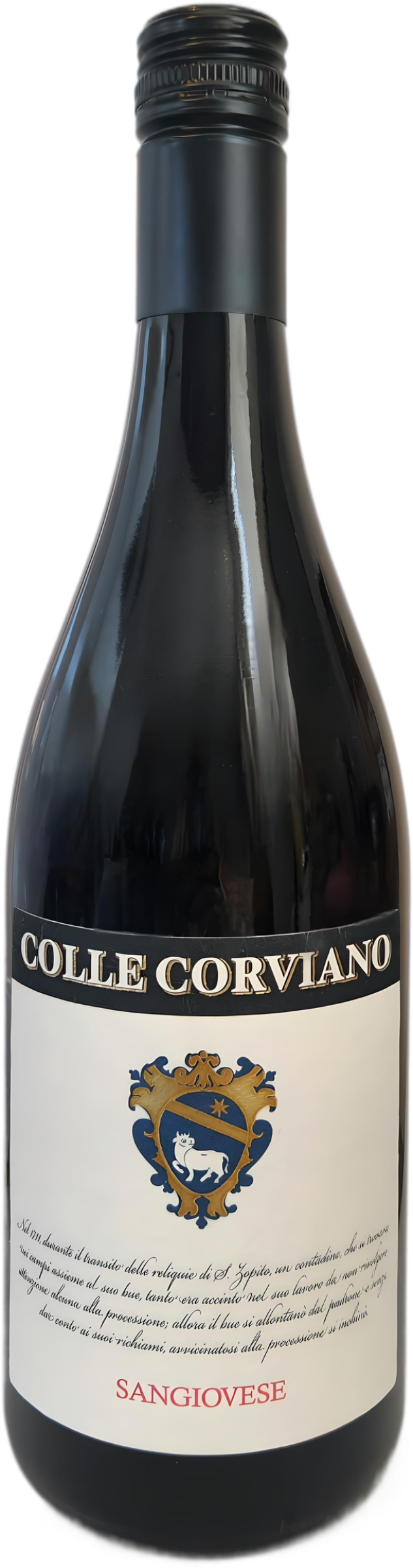 Productfoto zonder achtergrond: Colle Corviano - Sangiovese Terre di Chieti IGT (2021), sangiovese uit Italië