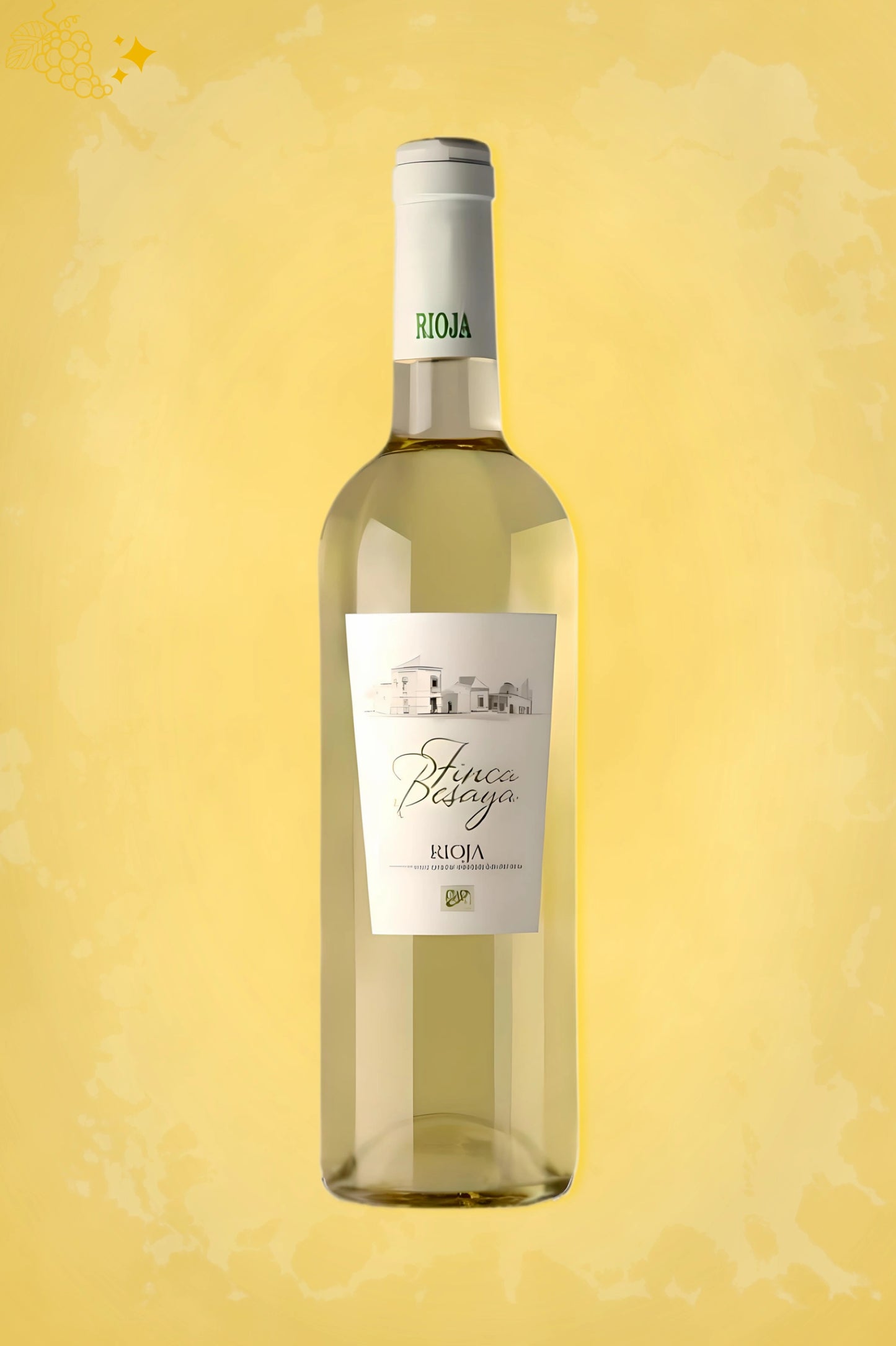 Fles Bodegas Isidro Milagro - Finca Besaya Rioja Blanco (2023) – viura in gouden setting