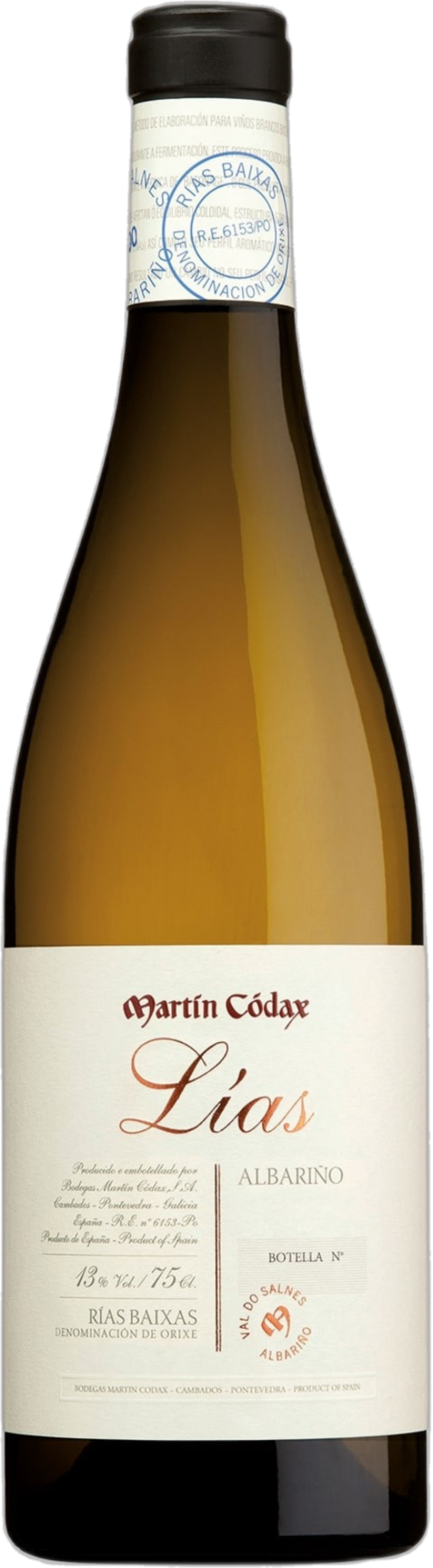 Albarino Lias 2021 fles transparant - witte wijn Martin Codax