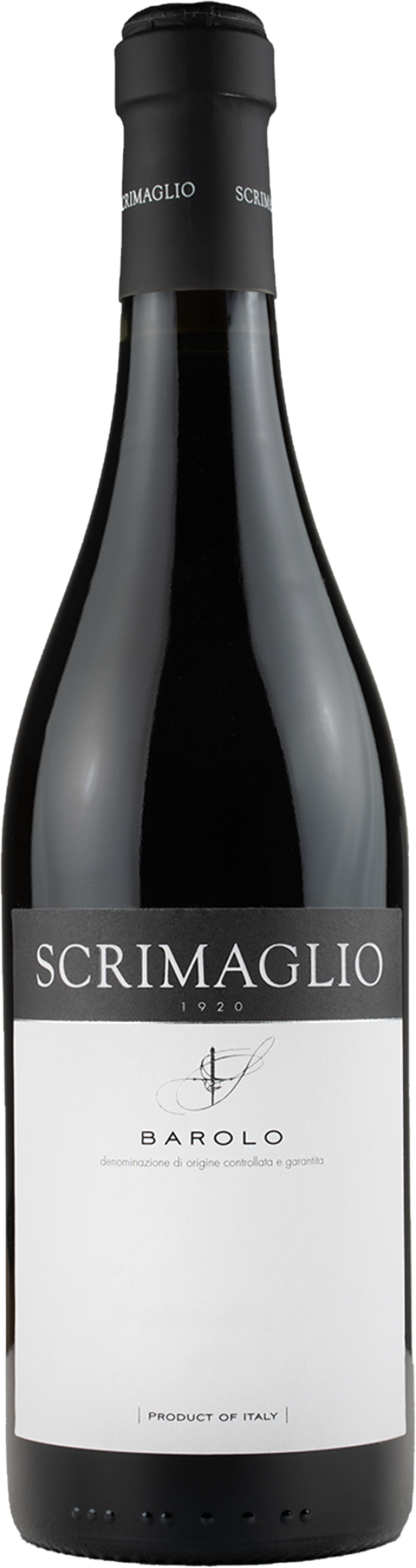 Scrimaglio Barolo 2019 fles transparant – Nebbiolo rode wijn Scrimaglio