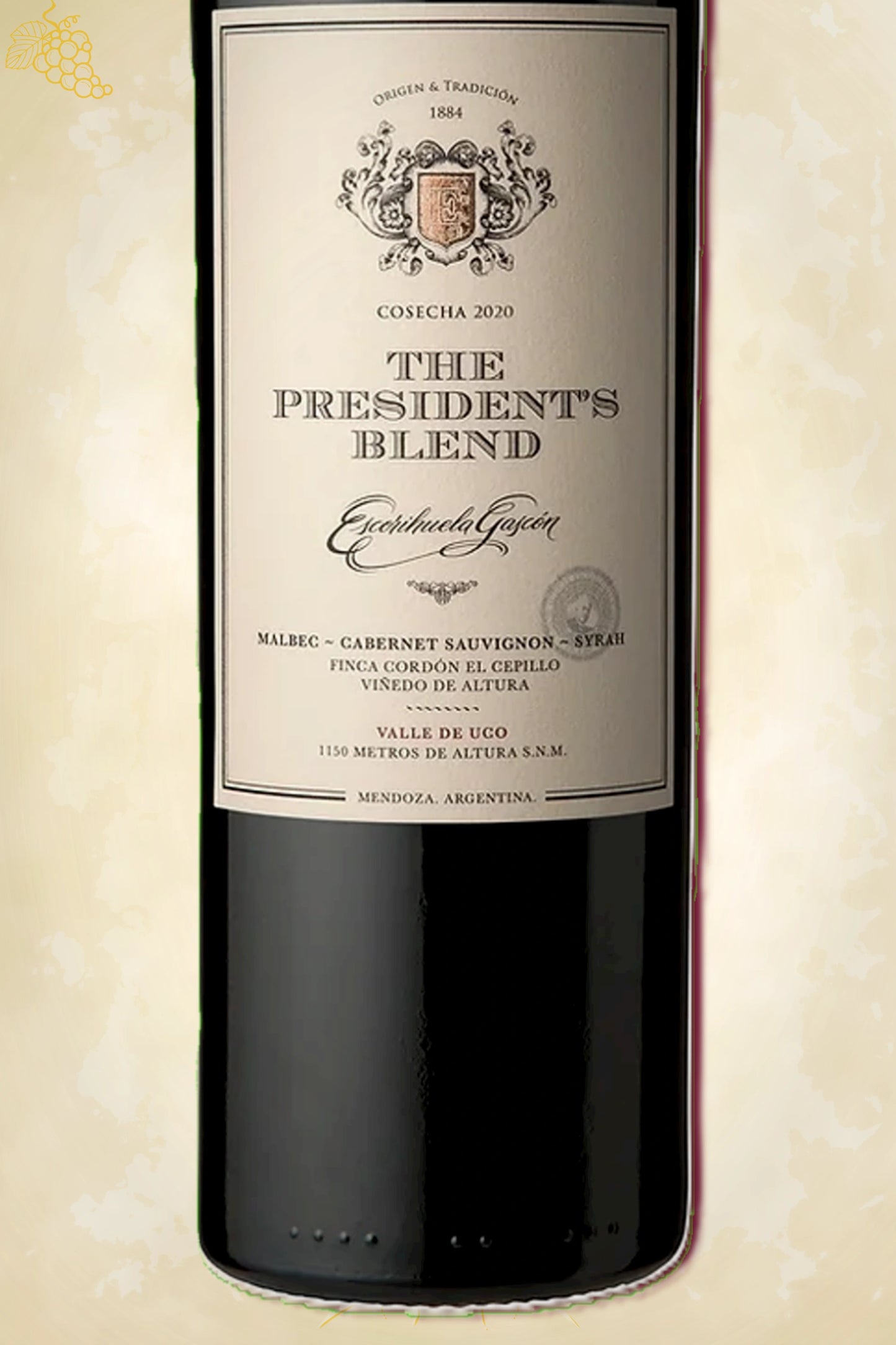 Close-up label The President’s Blend 2021 – Escorihuela Gascón details