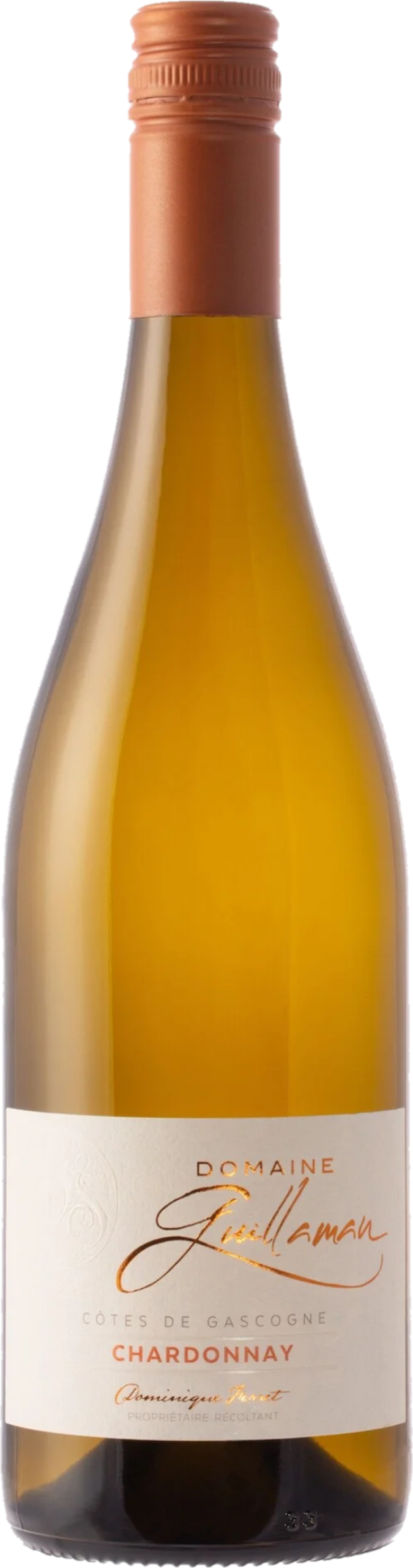 Domaine de Guillaman Chardonnay 2023 fles transparant – frisse witte wijn Chardonnay Guillaman