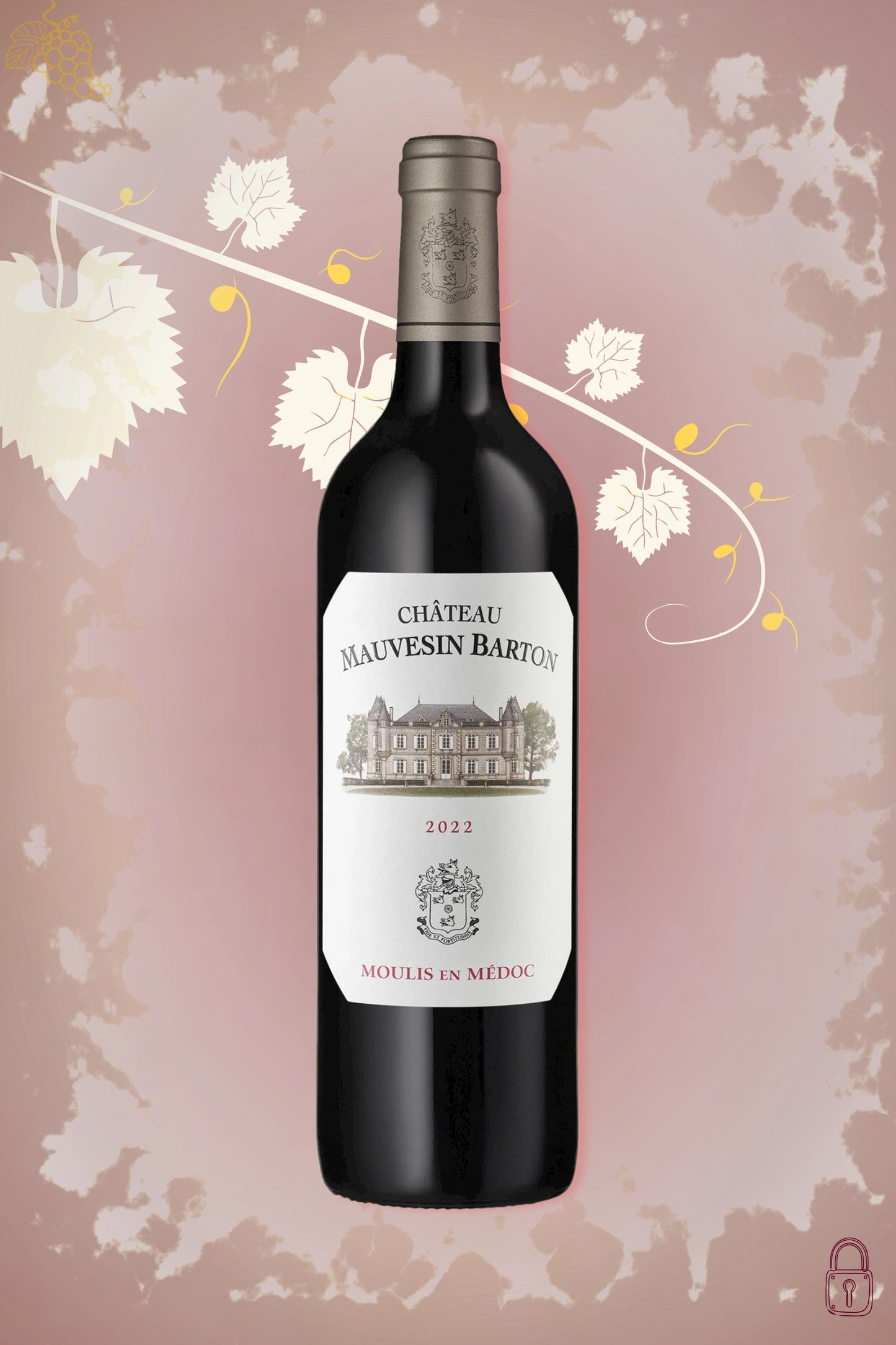 Close-up van robijnrode Bordeaux blend met tonen van zwarte bes en kruiden, krachtig maar verfijnd, passend bij herfstgerechten en stoofpot.