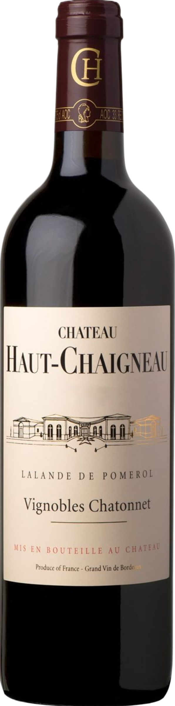 Château Haut-Chaigneau 2014 fles transparant – Bordeaux Merlot rode wijn