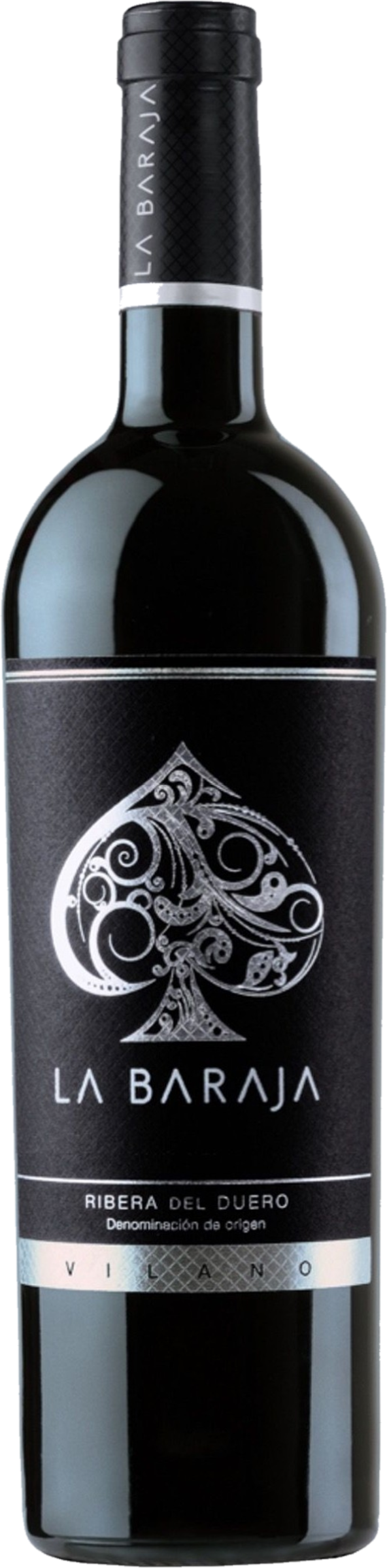 Bodegas Vilano La Baraja 2016 tegen bordeaux achtergrond – premium rode wijn