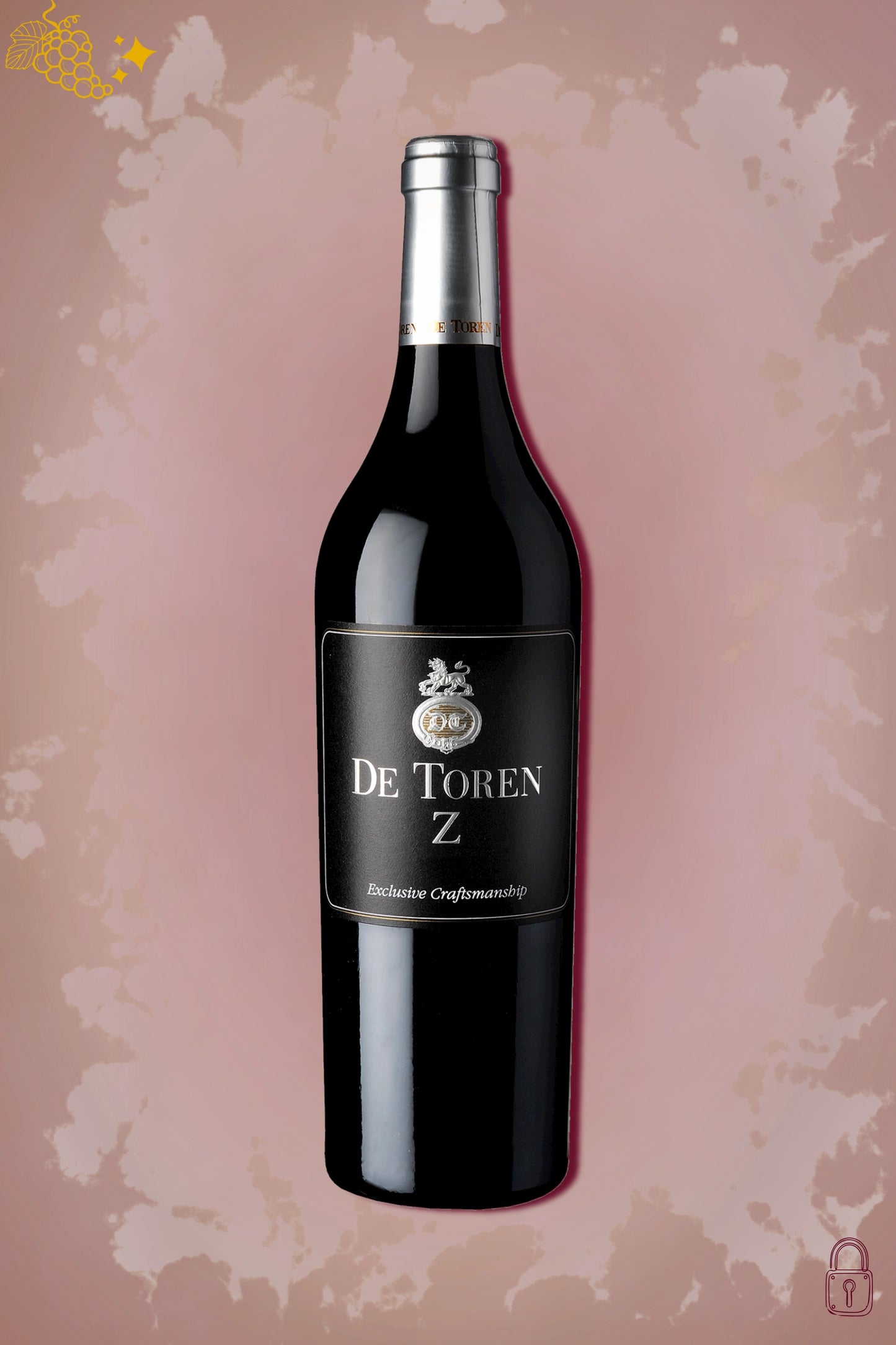 De Toren Z 2014 tegen bordeaux achtergrond – premium rode wijn