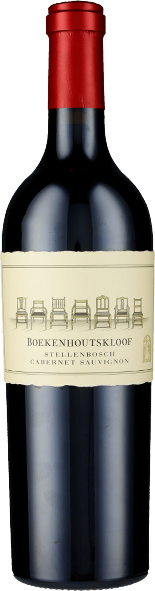 Boekenhoutskloof Cabernet Sauvignon 2020 tegen bordeaux achtergrond – premium rode wijn