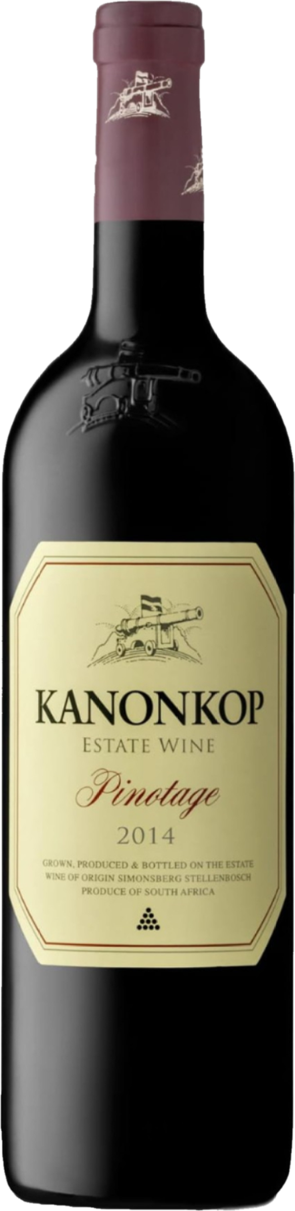 Kanonkop Pinotage 2014 tegen bordeaux achtergrond – premium rode wijn
