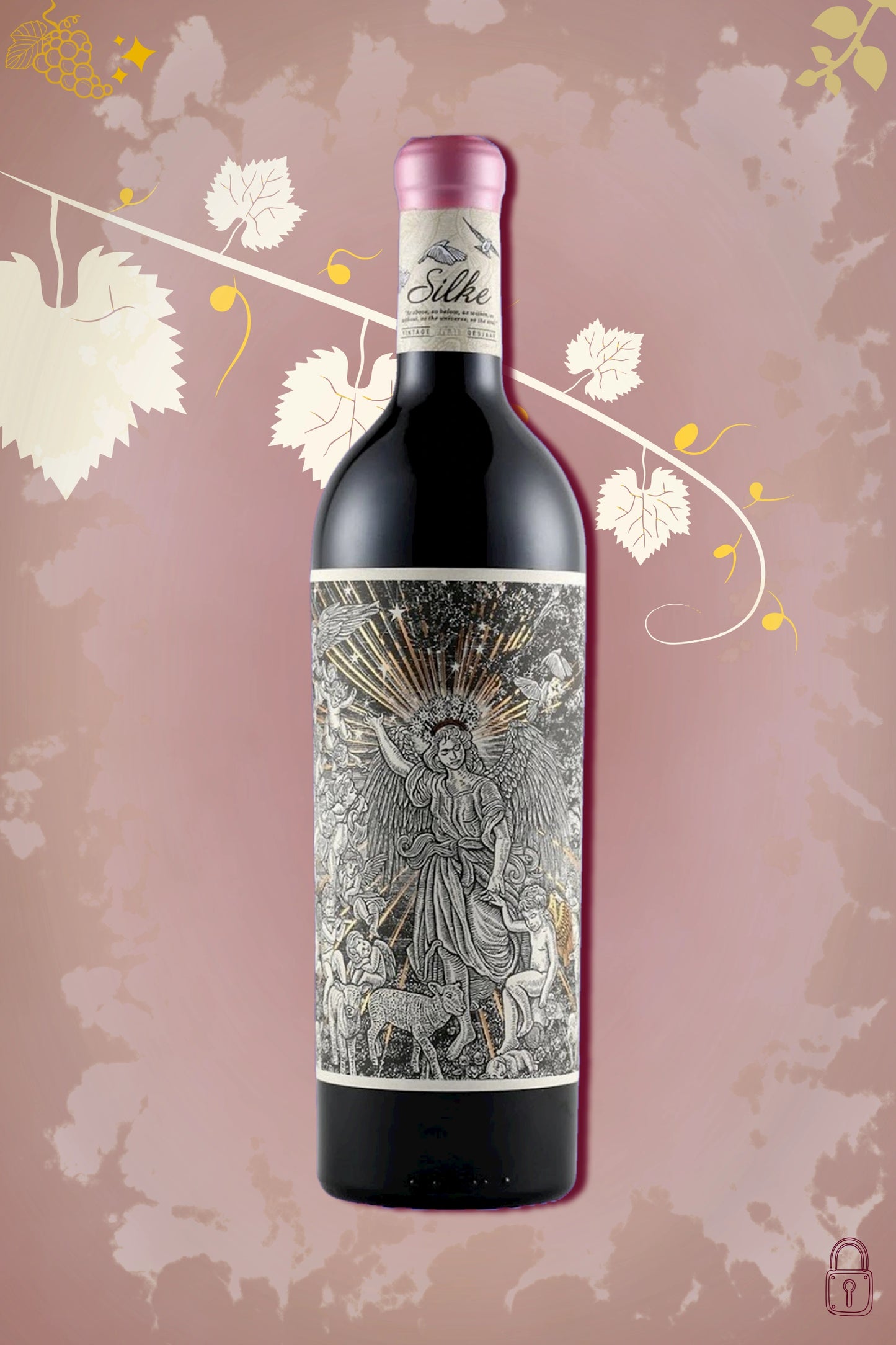 The Vinoneers Orpheus & The Raven Silke 2019 tegen bordeaux achtergrond – premium rode wijn