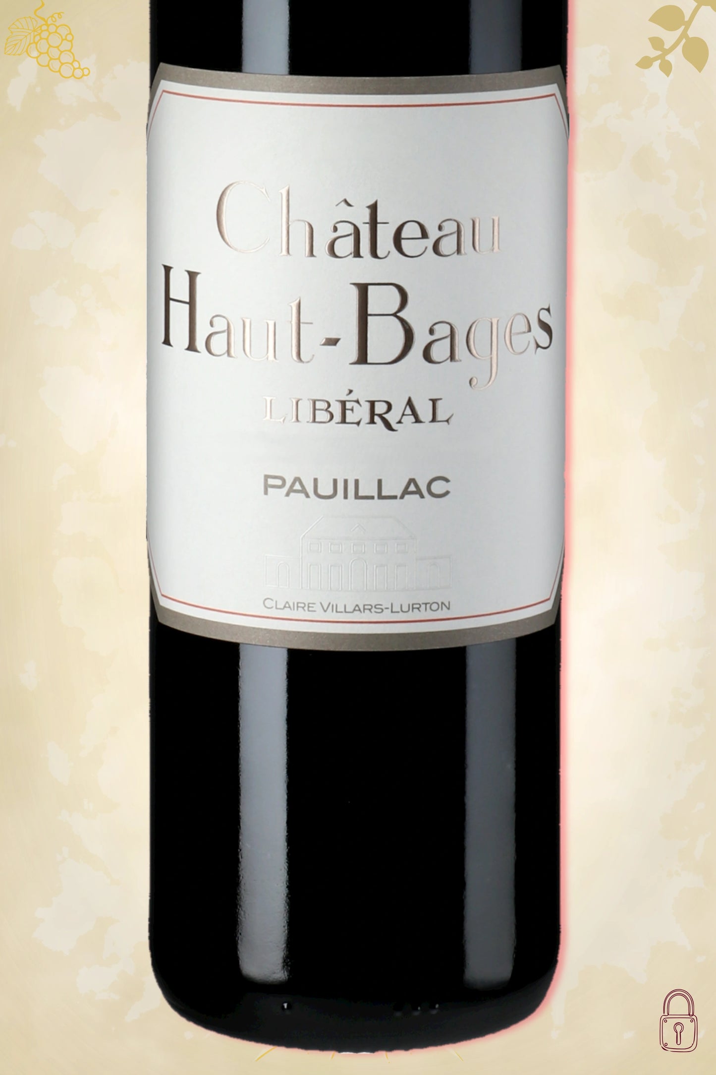 Close-up label La Chapelle de Haut-Bages Libéral 2020 – château details zichtbaar