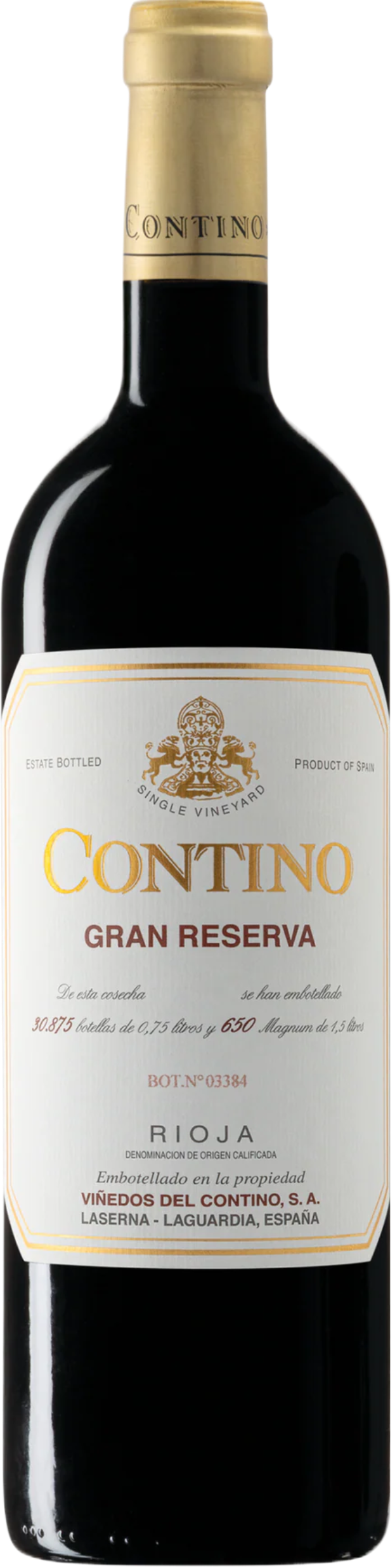 Contino Rioja Gran Reserva 2016 tegen bordeaux achtergrond – premium presentatie
