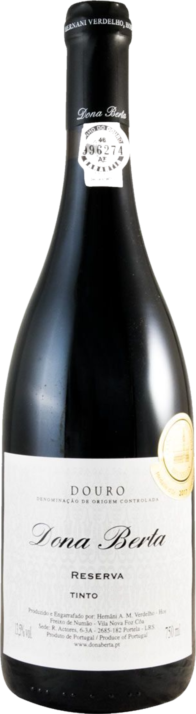 Dona Berta Reserva Tinto 2017 tegen bordeaux achtergrond – premium rode wijn