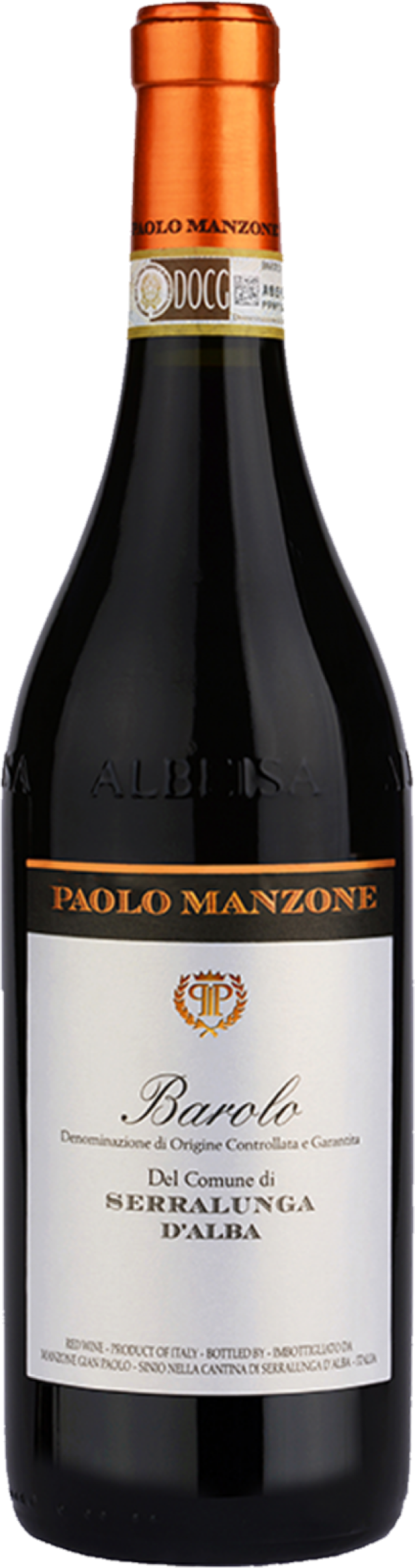 Manzone Barolo Serralunga 2021 tegen bordeaux achtergrond – premium Nebbiolo wijn