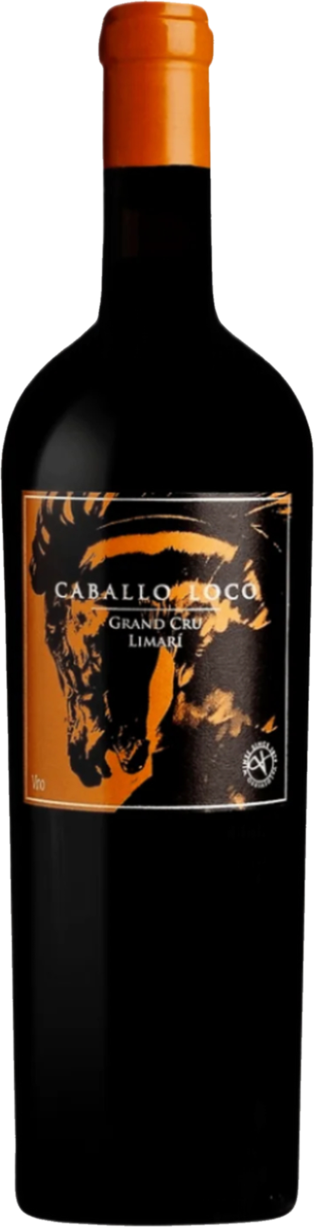 Caballo Loco Syrah Grand Cru 2023 tegen bordeaux achtergrond – premium rode wijn