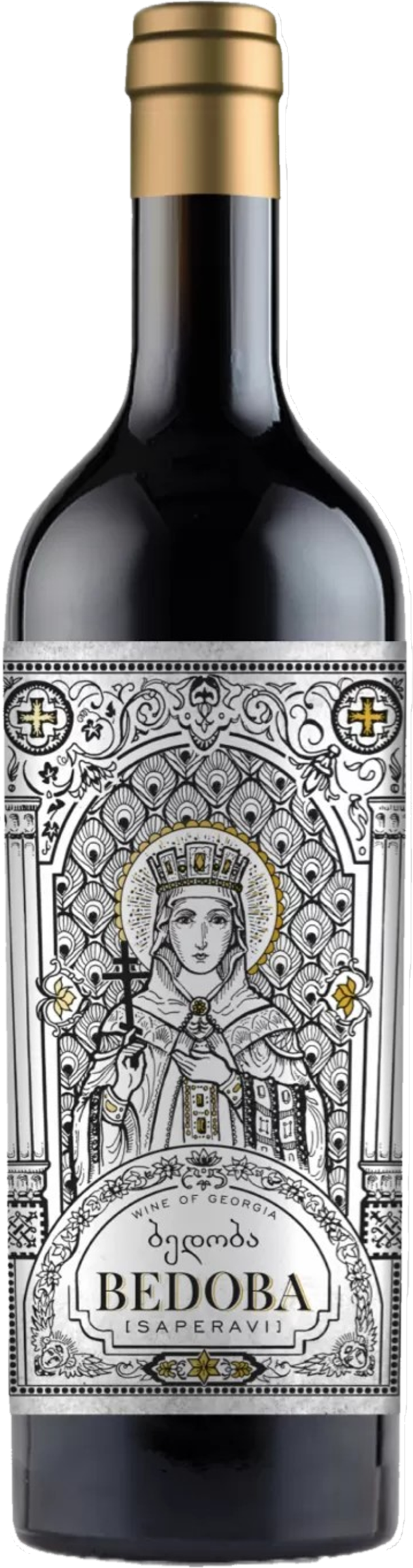 Bedoba Saperavi 2022 tegen bordeaux achtergrond – premium rode wijn