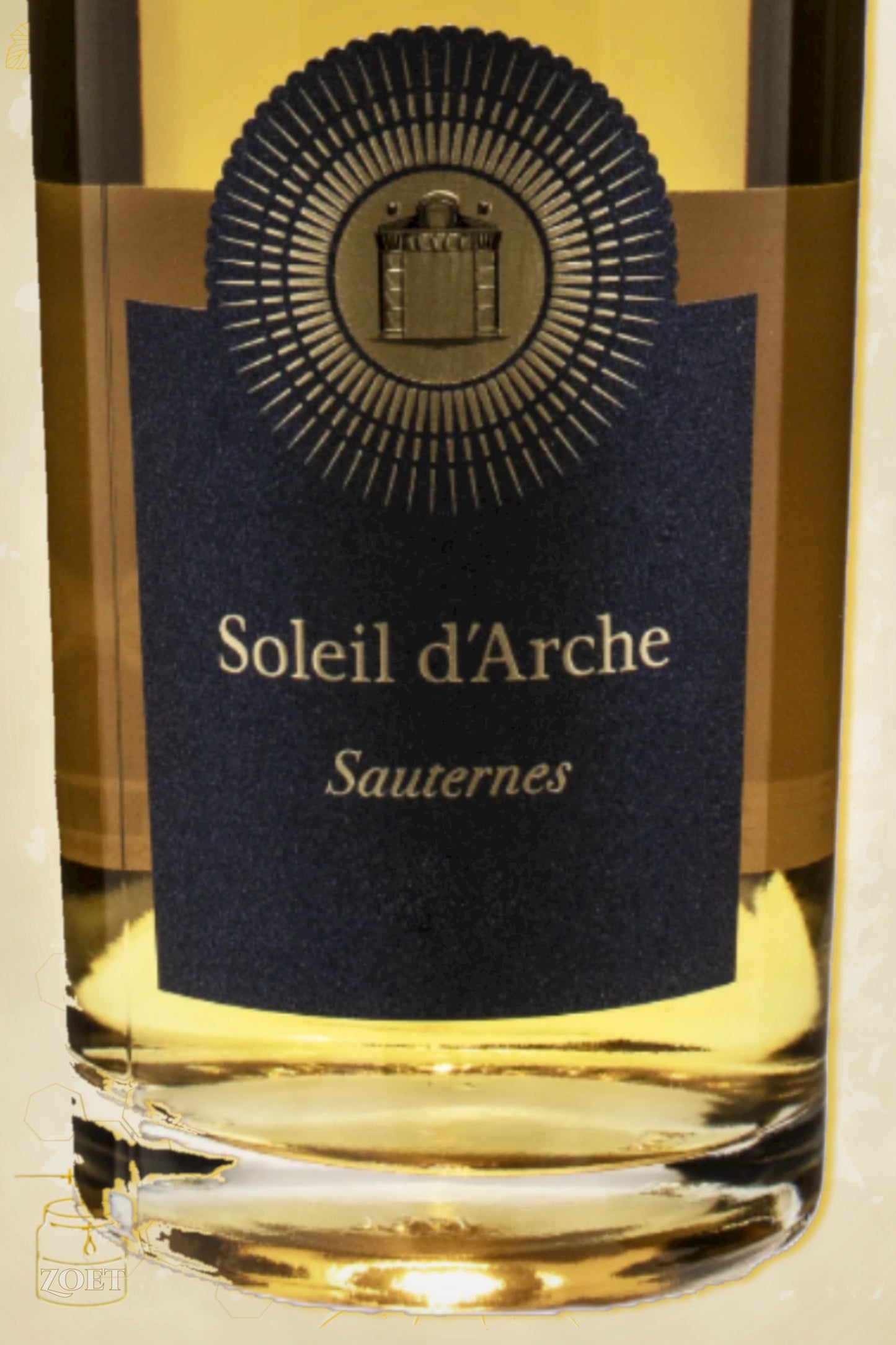 Close-up label Château d'Arche Soleil d'Arche 2022 – details zichtbaar