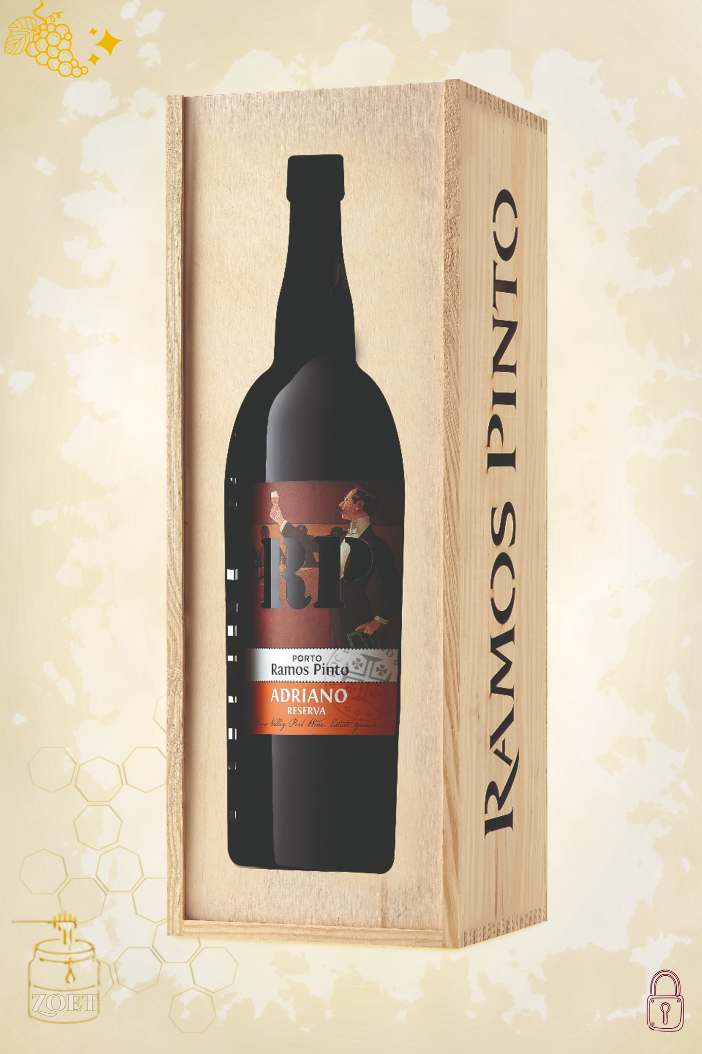 Ramos Pinto Adriano Reserva Tawny Salmanazar 9L – zoete portwijn uit Douro, Portugal