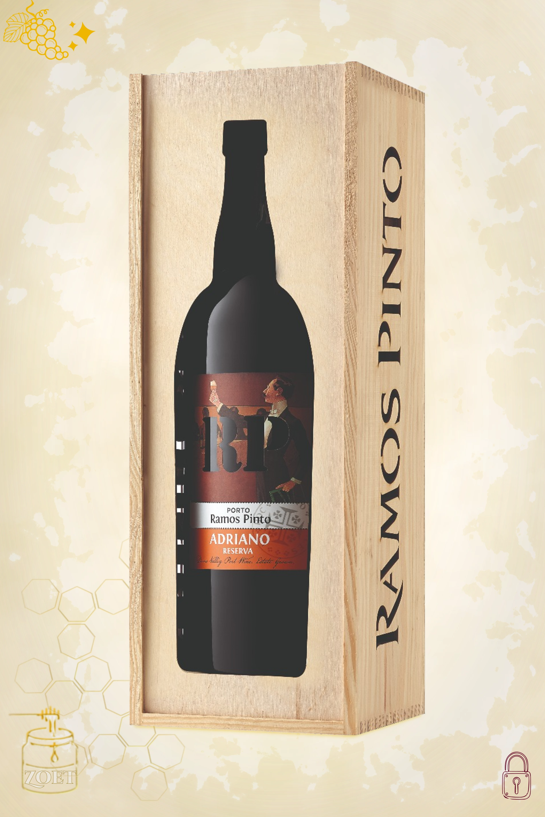 Ramos Pinto Adriano Reserva Tawny Salmanazar 9L – zoete portwijn uit Douro, Portugal
