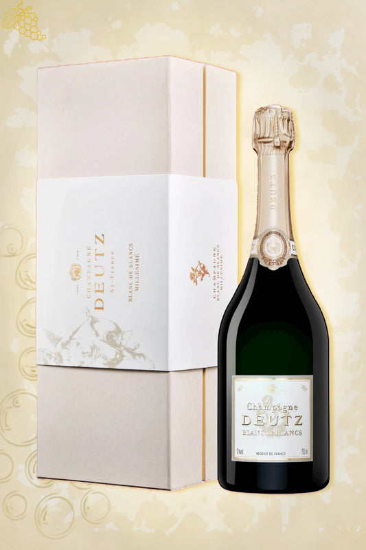 Champagne Deutz Brut Blanc de Blancs 2019 in Giftbox – mousserende wijn uit Champagne, Frankrijk