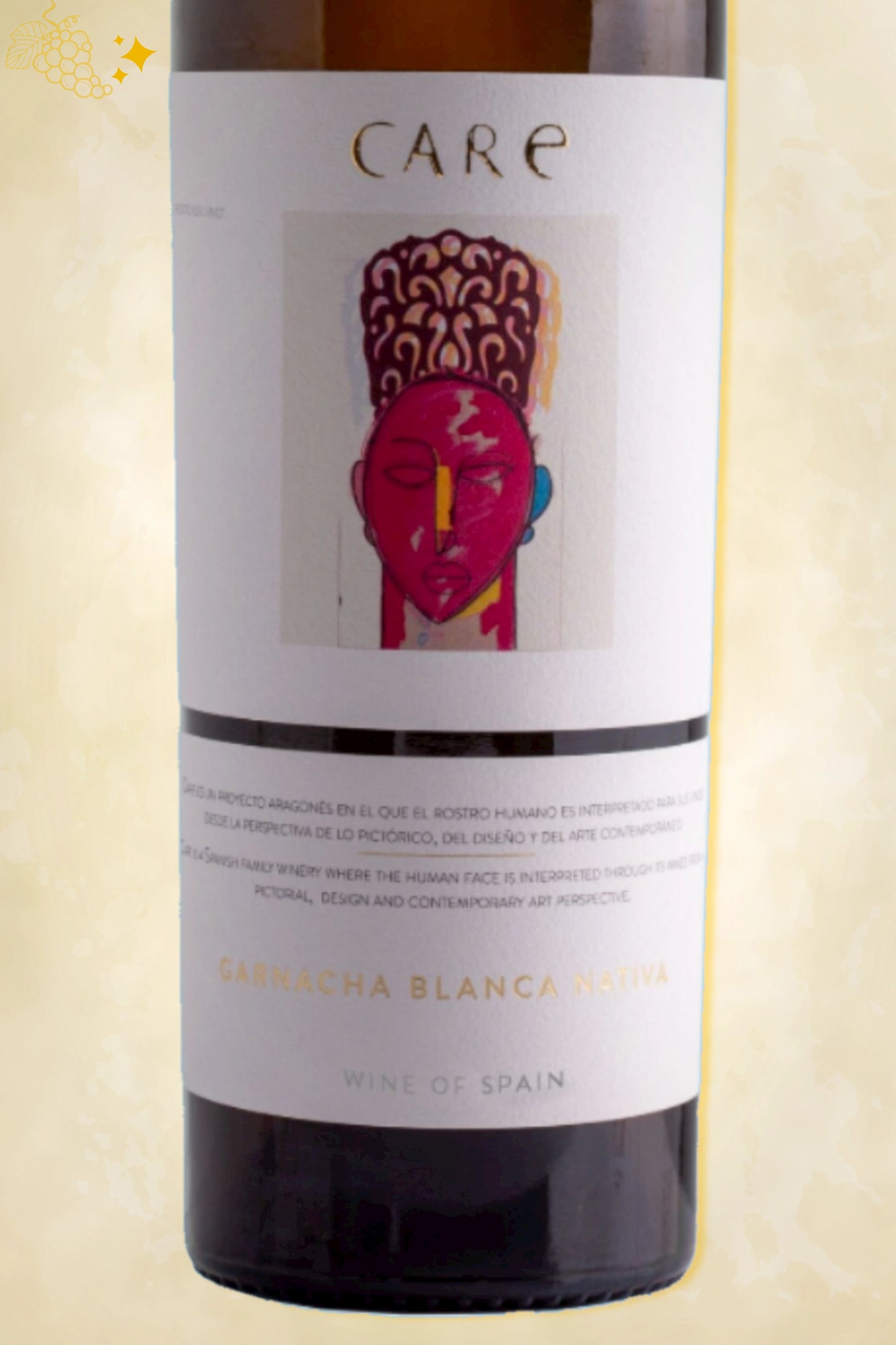 Close-up label Care Garnacha Blanca Nativa 2024 – Bodegas Añadas details