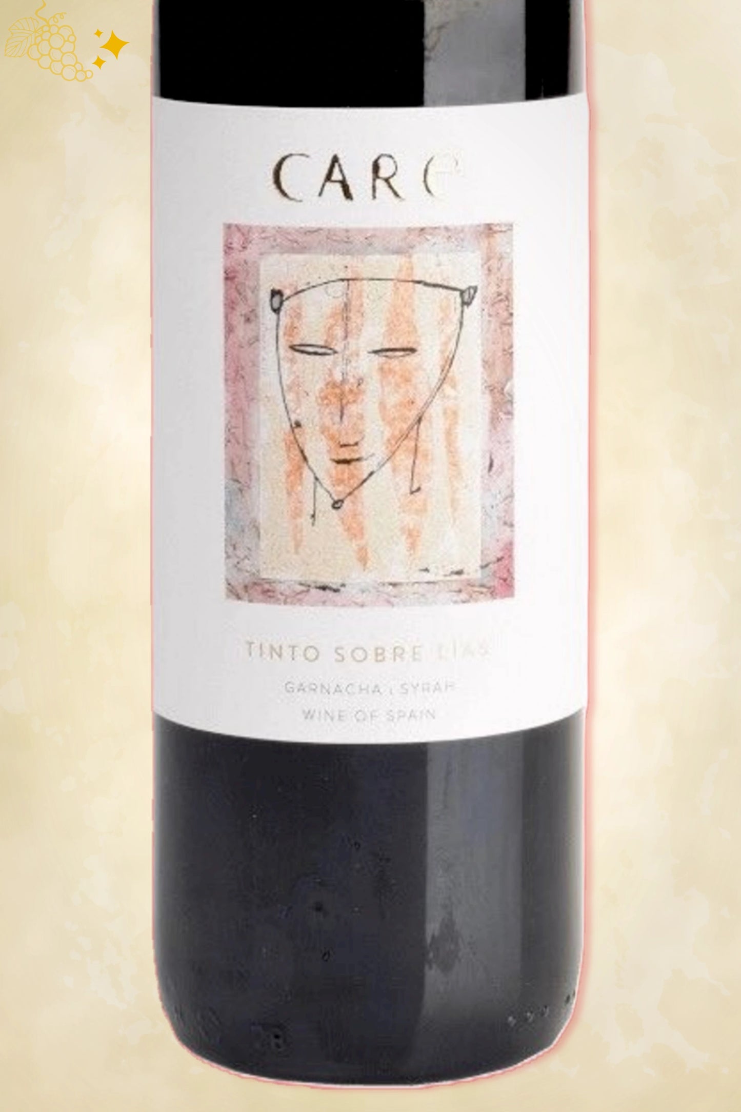Close-up label CARE Tinto Sobre Lías 2024 – Bodegas Añadas details zichtbaar