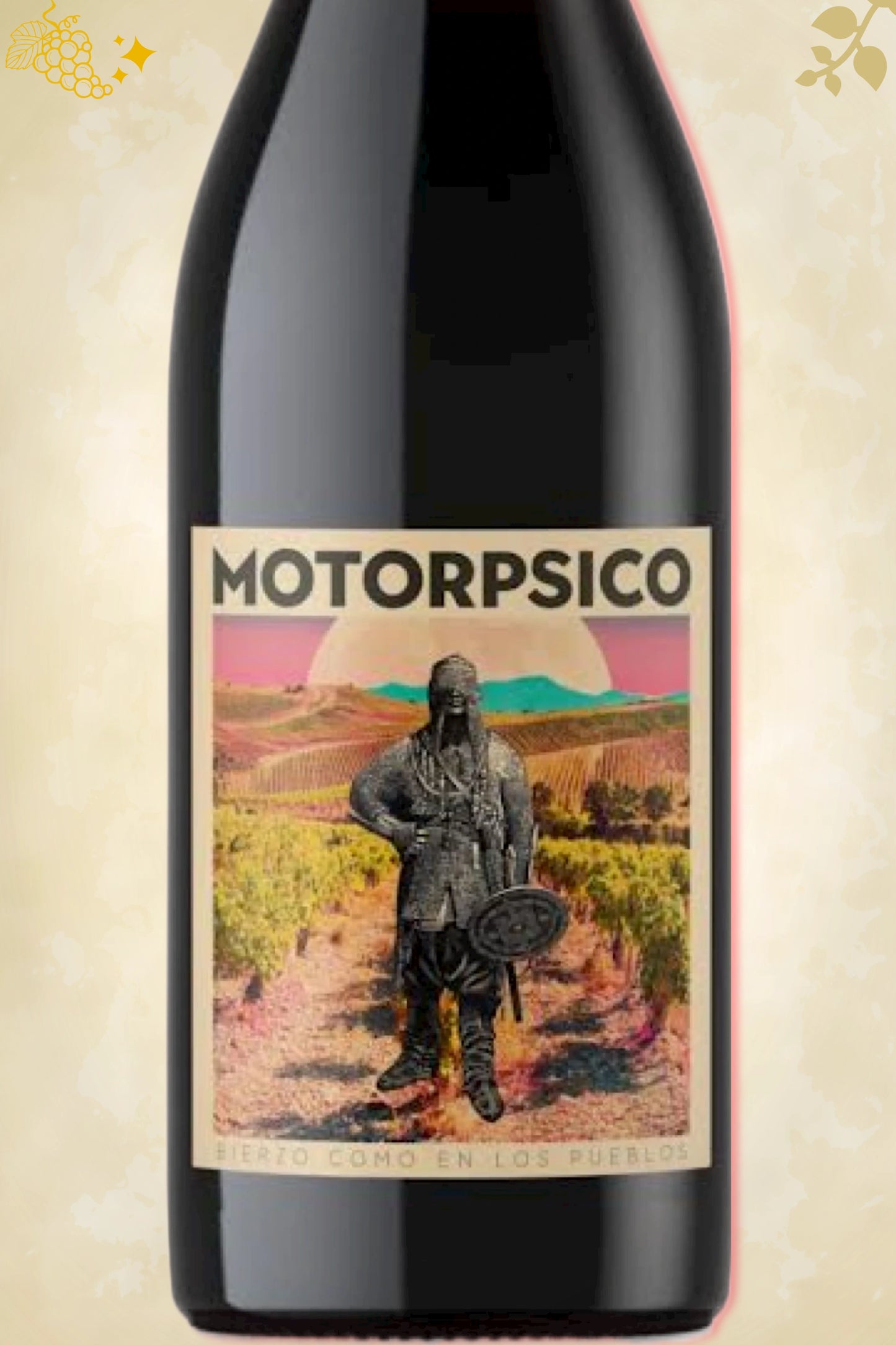 Close-up label Motorpsico 2022 – Michelini i Mufatto logo en vintage details