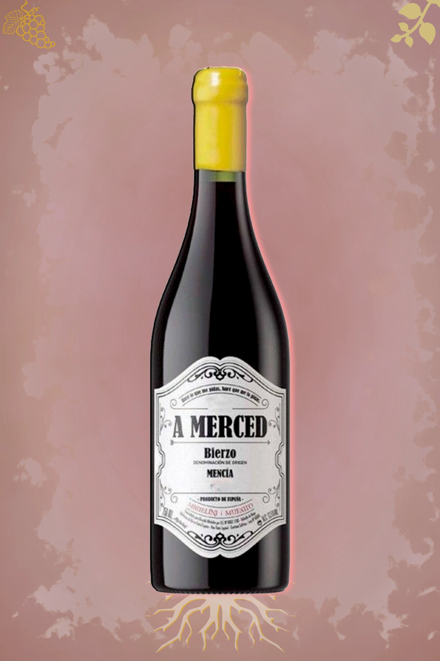 Michelini i Mufatto A Merced 2022 tegen bordeaux achtergrond – elegante rode wijn