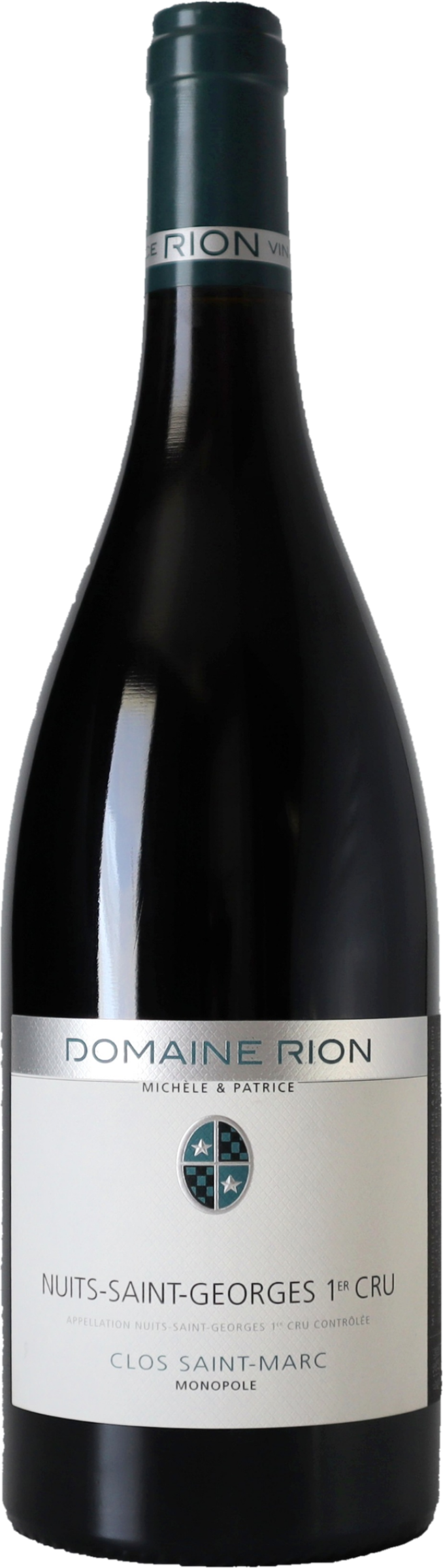 Domaine Patrice Rion Clos Saint-Marc 2016 tegen bordeaux achtergrond