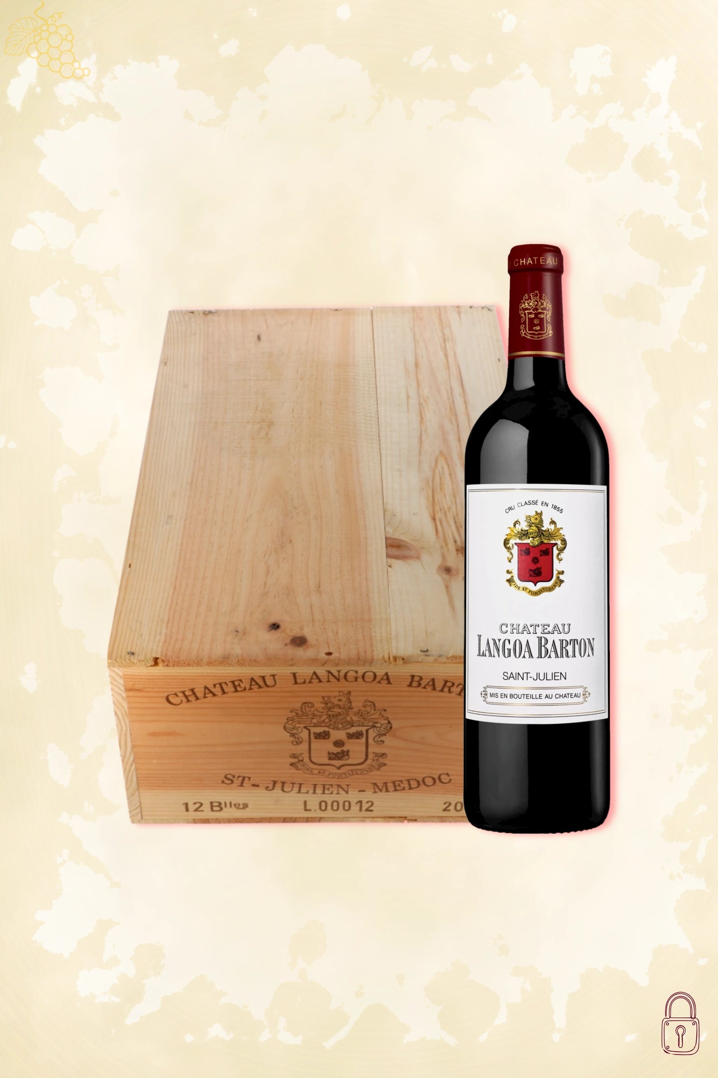 Château Langoa-Barton 2002 – rode wijn uit Saint-Julien, Bordeaux, OWC