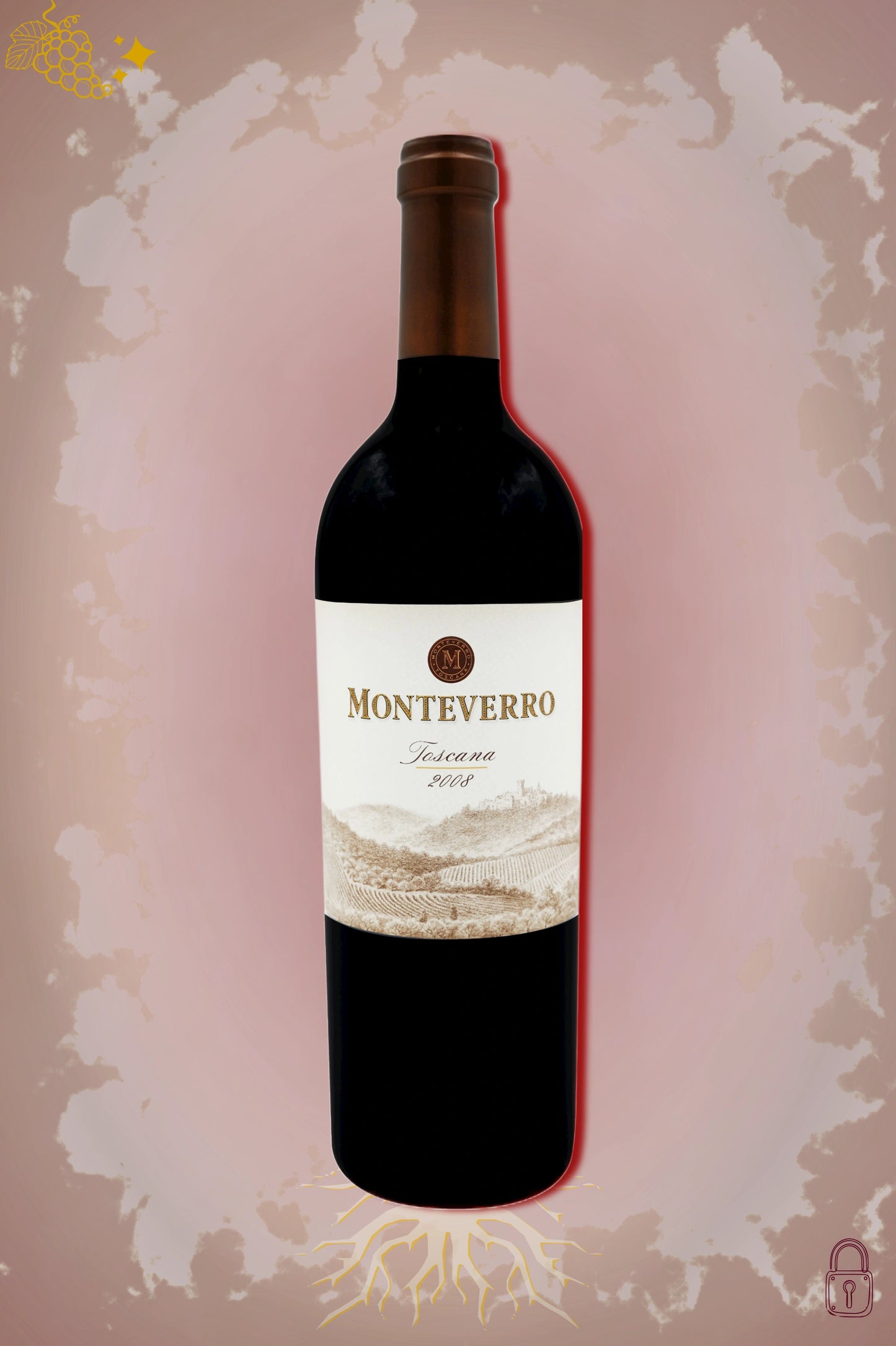 Monteverro Monteverro 2008 tegen bordeaux achtergrond – premium rode wijn