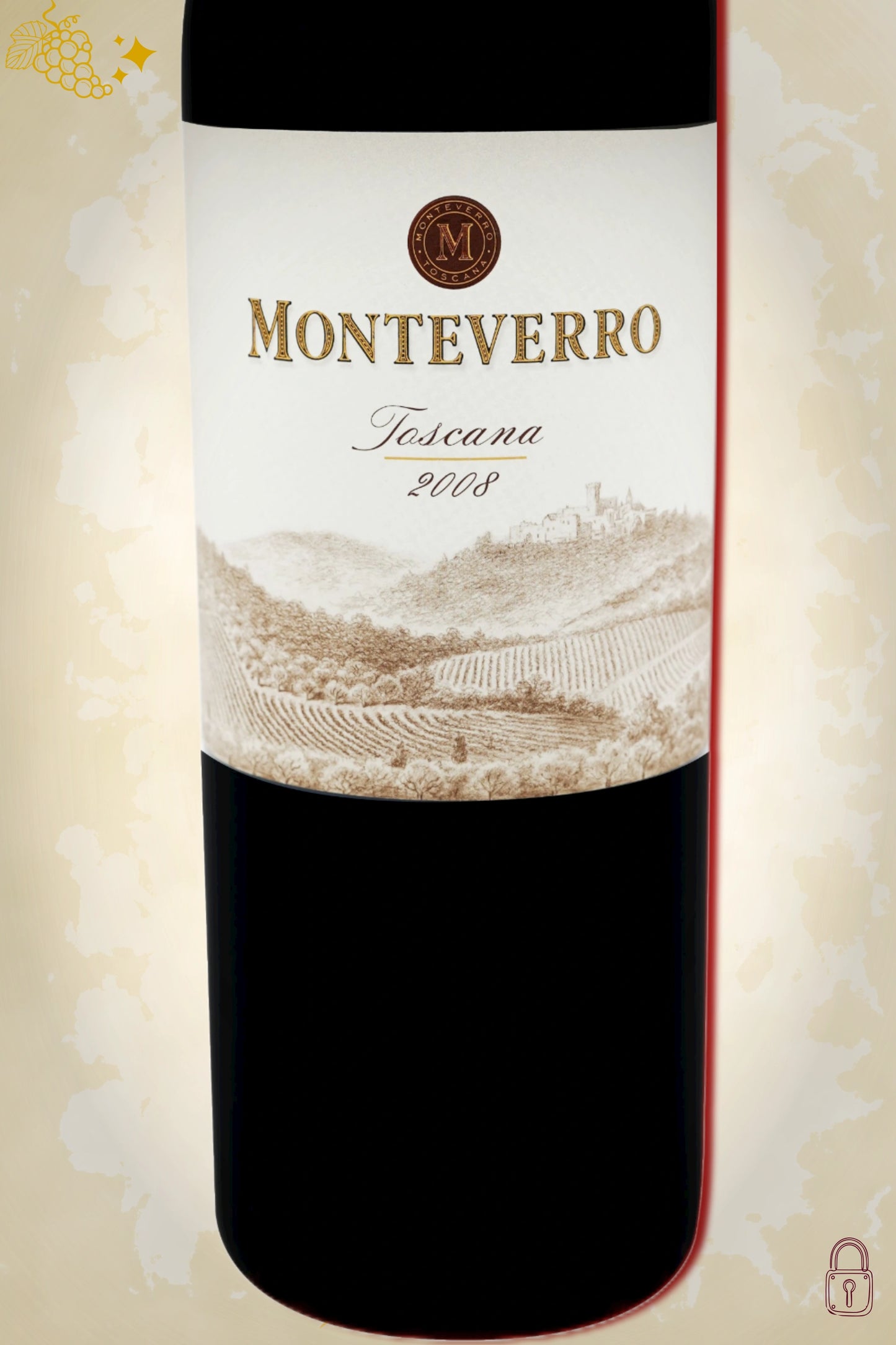 Close-up label Monteverro Monteverro 2008 – Monteverro details zichtbaar