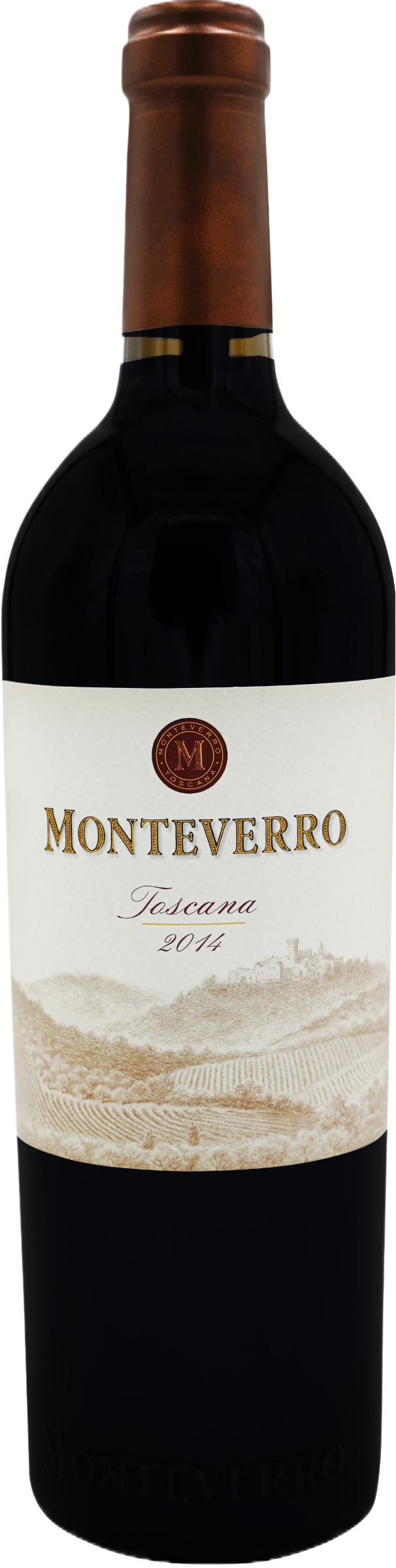 Monteverro Premium 2014 tegen bordeaux achtergrond – luxe rode wijn