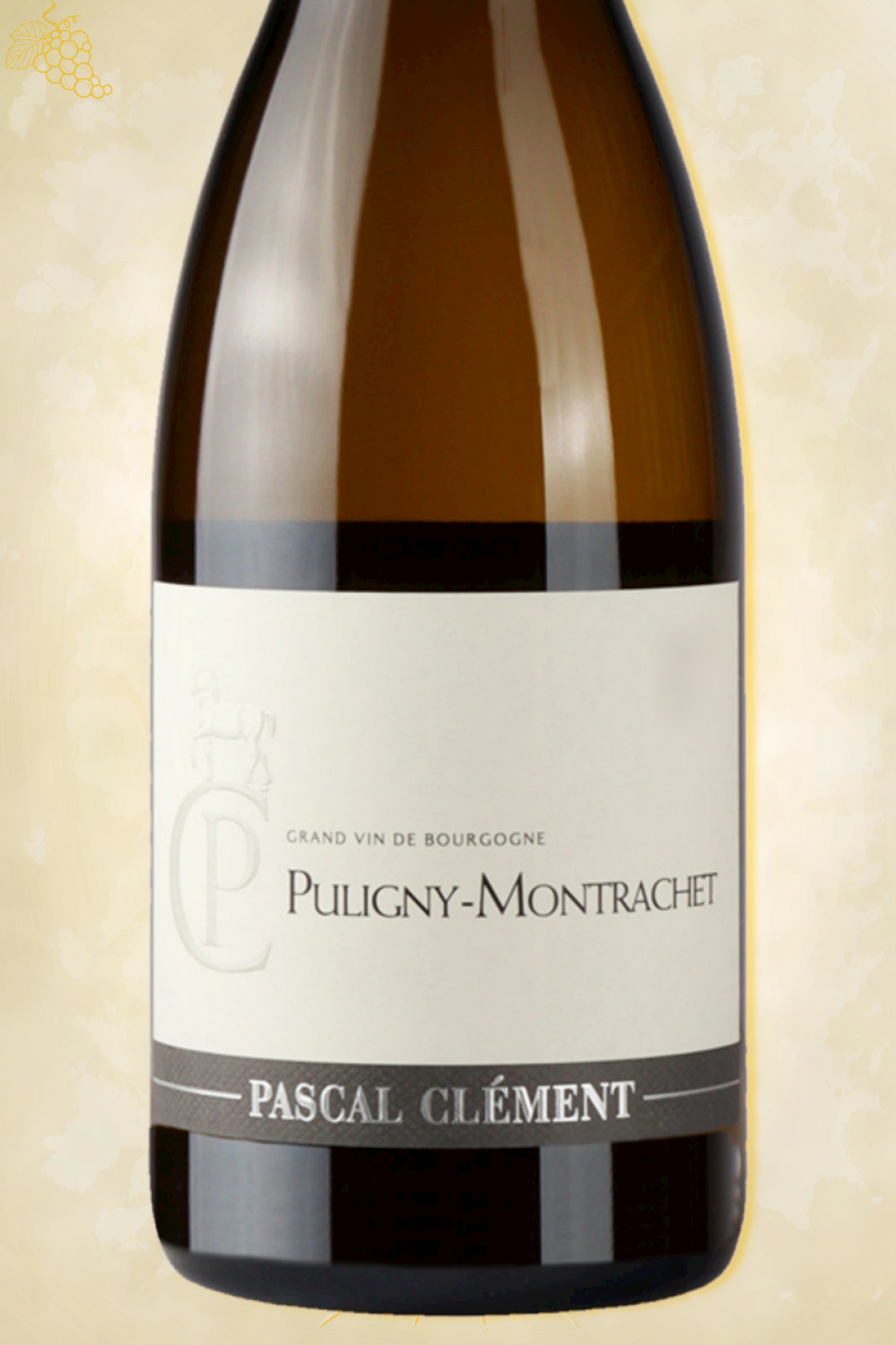 Close-up label Puligny-Montrachet Village 2023 – Pascal Clément details zichtbaar