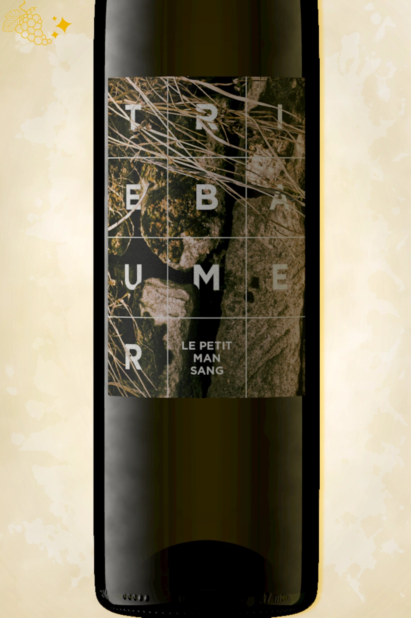 Close-up label Le Petit Manseng 2022 – Weingut Triebaumer details zichtbaar