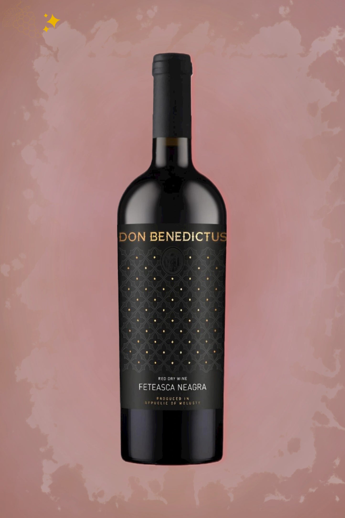 Mama Rita Don Benedictus 2019 – rode wijn tegen bordeaux achtergrond