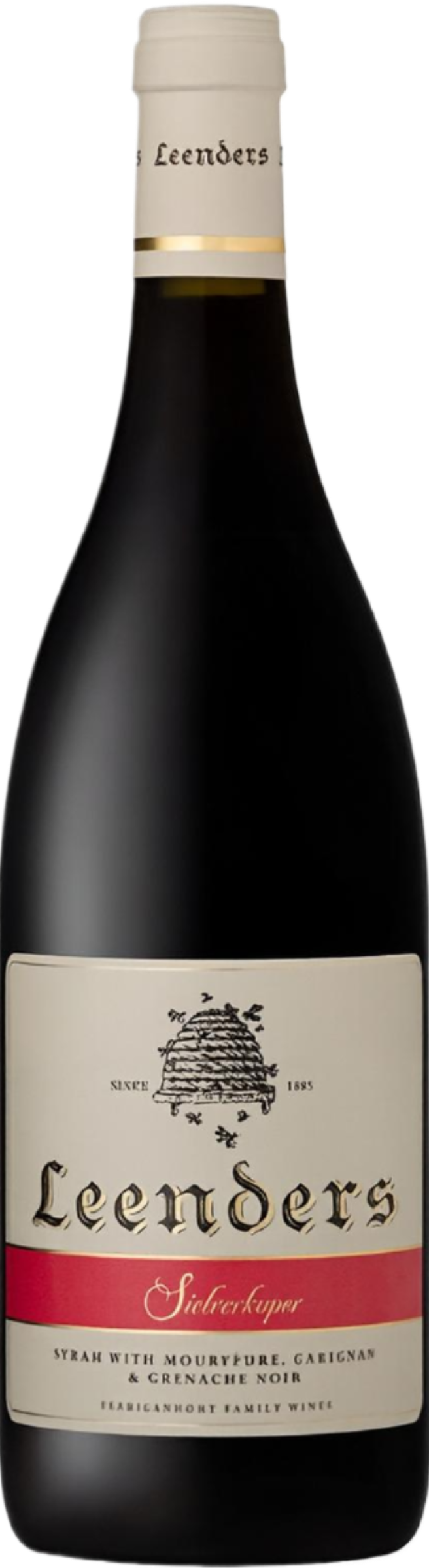 Leenders Sielverkoper Red Blend 2024 tegen bordeaux achtergrond – rode blend