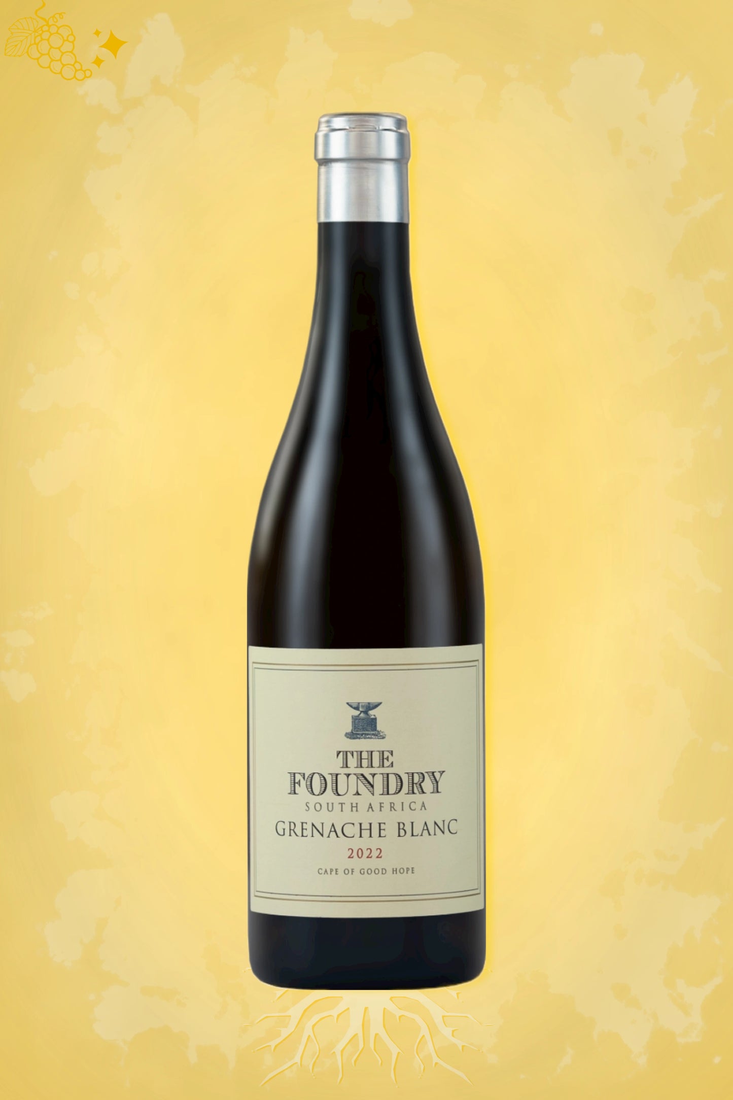 The Foundry Grenache Blanc 2022 – witte wijn tegen gouden achtergrond