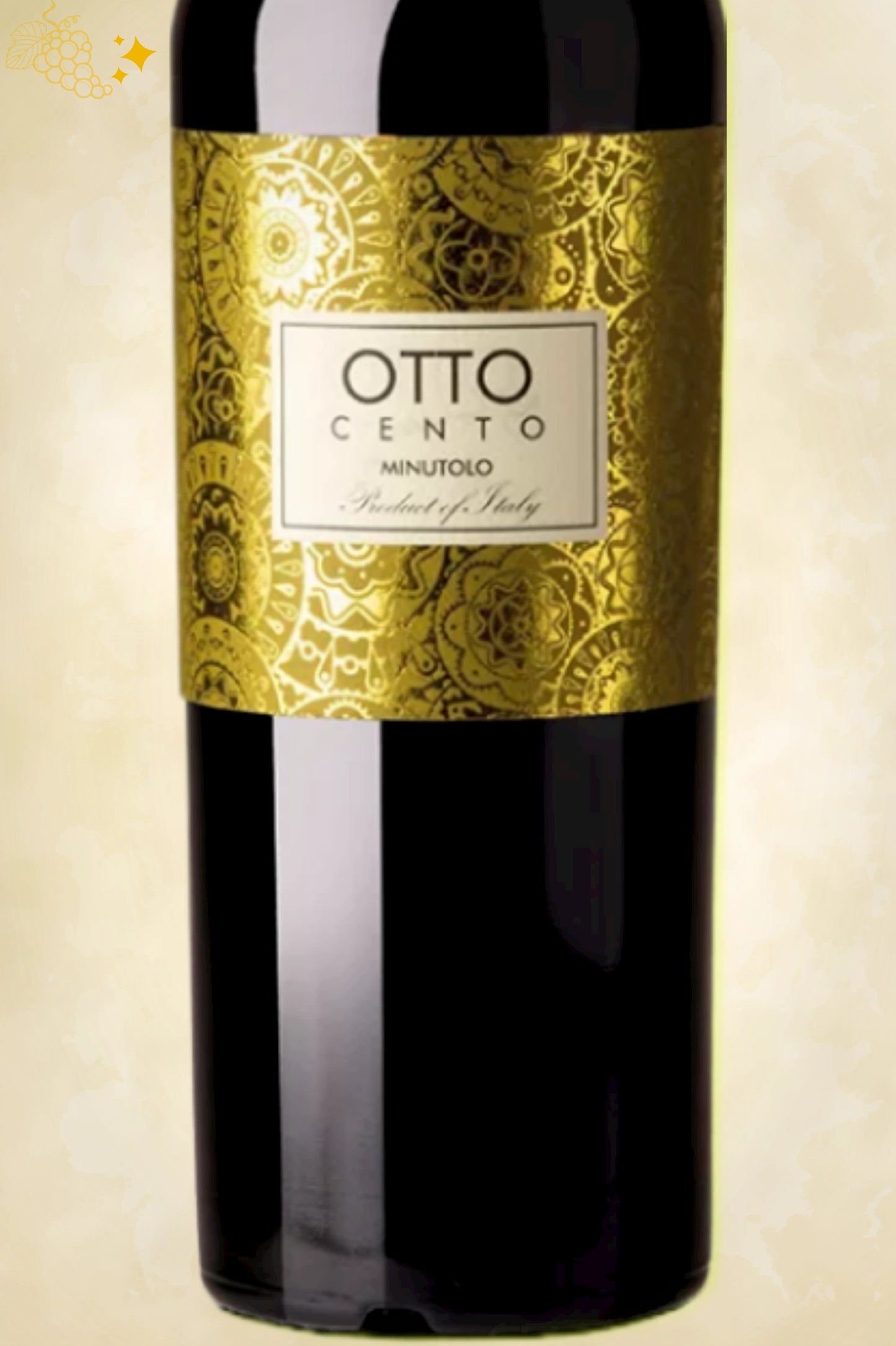 Close-up label Cignomoro Otto Cento Minutolo 2024 – logo en vintage details