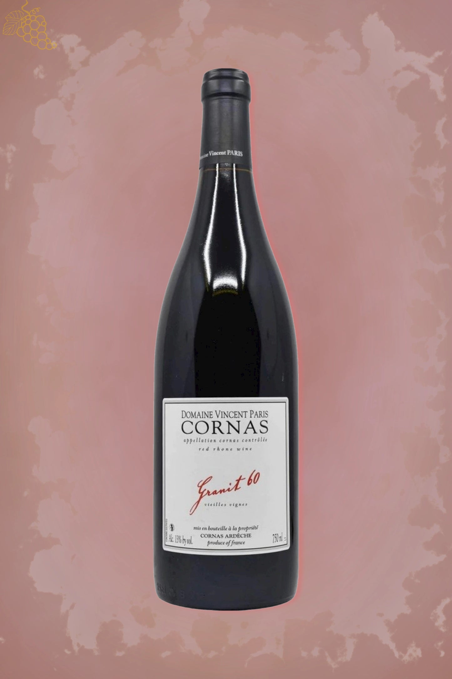 Cornas met bordeaux achtergrond – premium wijn