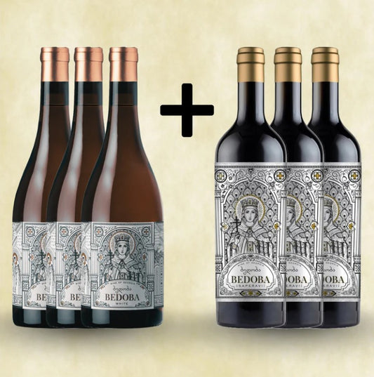 De Georgische Mixdeal – 3x Saperavi (2022), 3x Wit (2024)